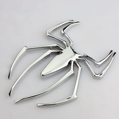 Auto Emblem Spinne 3D Metall Silber Cars Spiderman Logo Cars Tuning 7.7×5.5cm von XCBW