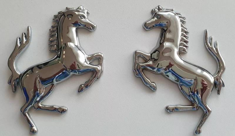 EIN Paar 3D-Metall Pferd Auto Emblem Pennwagen Logo-Aufkleber von XCBW