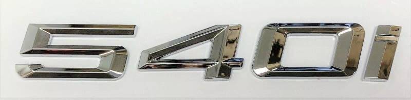 Für 5Serie 540i Emblem Chrom Silber Auto Neu Schriftzug Heck Abzeichen Aufkleber Ersatz passend für BMW von XCBW