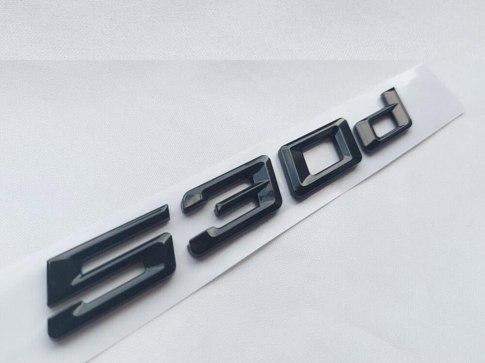 Für 5er 530d Emblem Schwarz Auto Glänzend Neu Schriftzug Heck Abzeichen Aufkleber Ersatz passend für BMW Für 5er 530d Emblem Schwarz Auto Glänzend Neu Schriftzug Heck Abzeichen Aufkleber Ersatz passend für BMW von XCBW