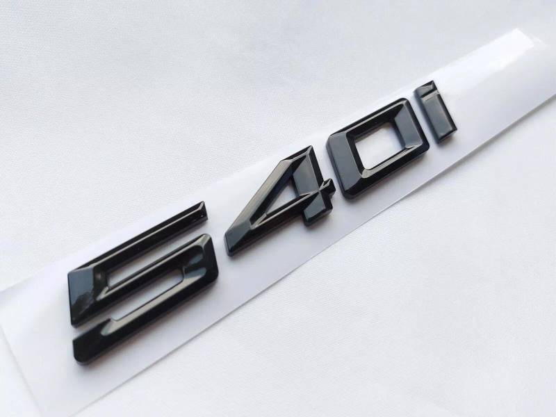Für 5er 540i Emblem Schwarz Glänzend Auto Schriftzug Heck Abzeichen Aufkleber 3D passend für BMW von XCBW
