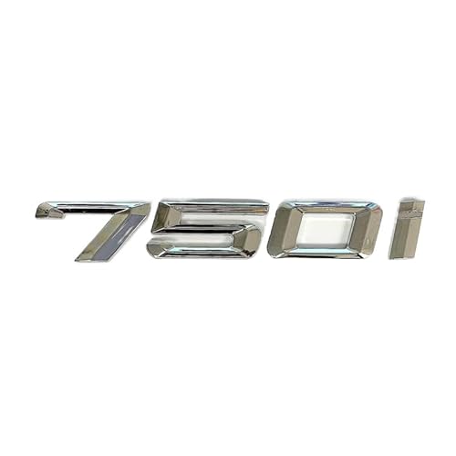 Für 750 i 750i Emblem Chrom Silber Schriftzug Heck Abzeichen Aufkleber Auto Ersatz passend für BMW von XCBW