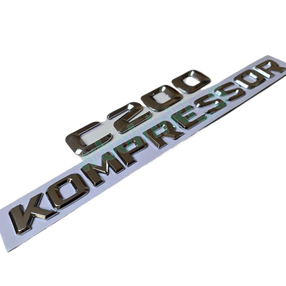 Für C 200 C200 Kompressor Schriftzug Auto Embleme Aufkleber Flache Badge XCBW Sticker Für C 200 C200 Kompressor Schriftzug Auto Embleme Aufkleber Flache Badge XCBW Sticker von XCBW