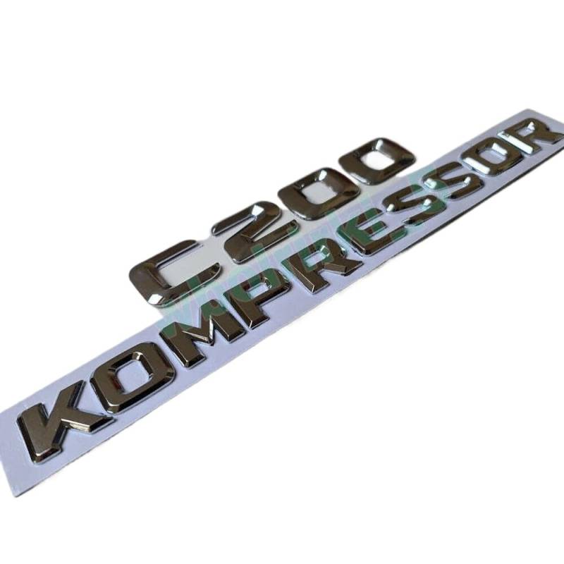 Für C 200 C200 Kompressor Schriftzug Auto Embleme Aufkleber Flache Badge XCBW Sticker von XCBW