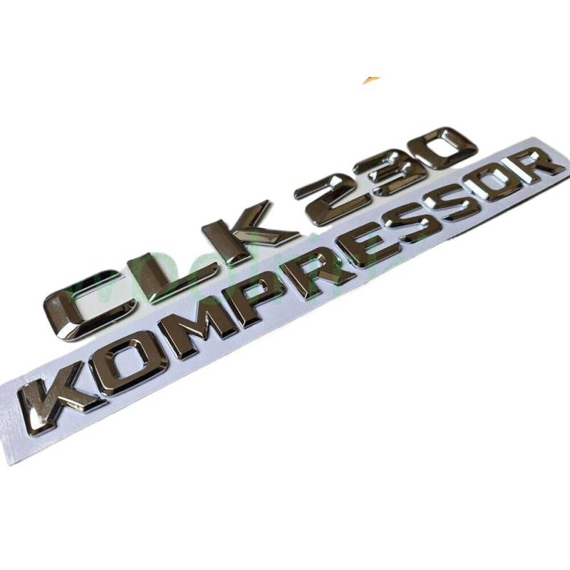 Für CLK Class CLK230 Kompressor Auto Schriftzug Badge Emblem Chrom passend für Mercedes Benz von XCBW