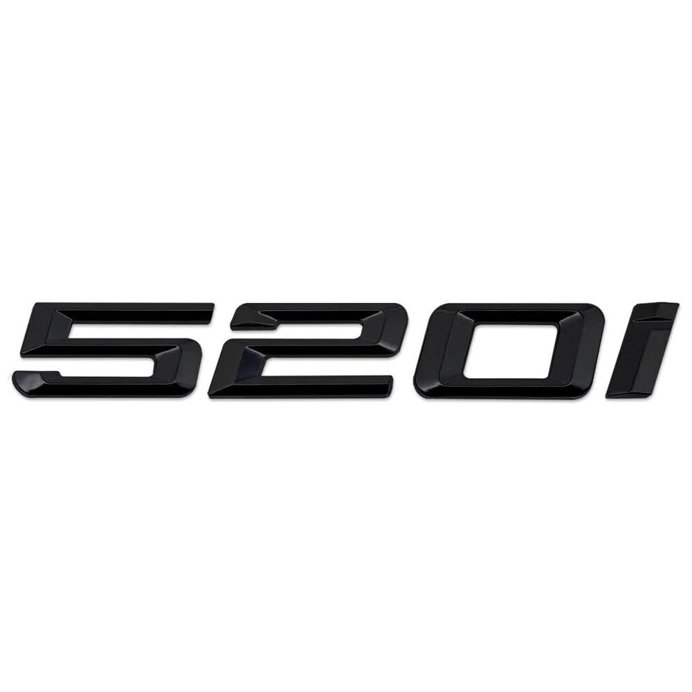 Glanz schwarz 520i Auto Buchstaben Emblem Badge Nummer Kofferraum Gepäckabzeichen Abzeichen Passend für BMW Glanz schwarz 520i Auto Buchstaben Emblem Badge Nummer Kofferraum Gepäckabzeichen Abzeichen Passend für BMW von XCBW