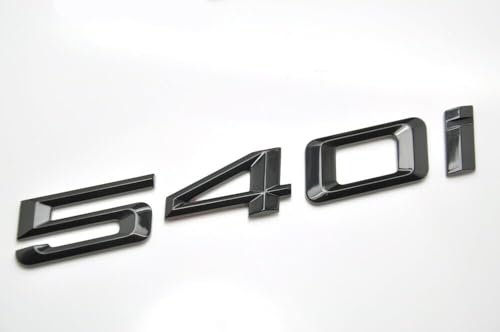 Glanz schwarz 540i Auto Buchstaben Emblem 450i Badge Nummer Kofferraum Gepäckabzeichen Abzeichen Ersatz passend für BMW von XCBW
