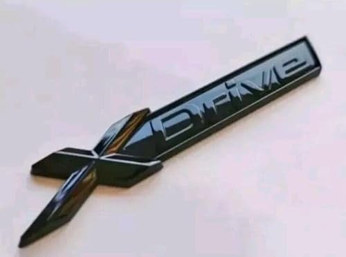 Glanz schwarz XDrive Logo Aufkleber X Drive Schriftzug Heck Kotflügel Heckklappe von XCBW