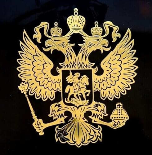 Russland Aufkleber Auto Emblem 3D in Gold Russia Wappen Russischer Adler Sticker Russland Aufkleber Auto Emblem 3D in Gold Russia Wappen Russischer Adler Sticker von XCBW