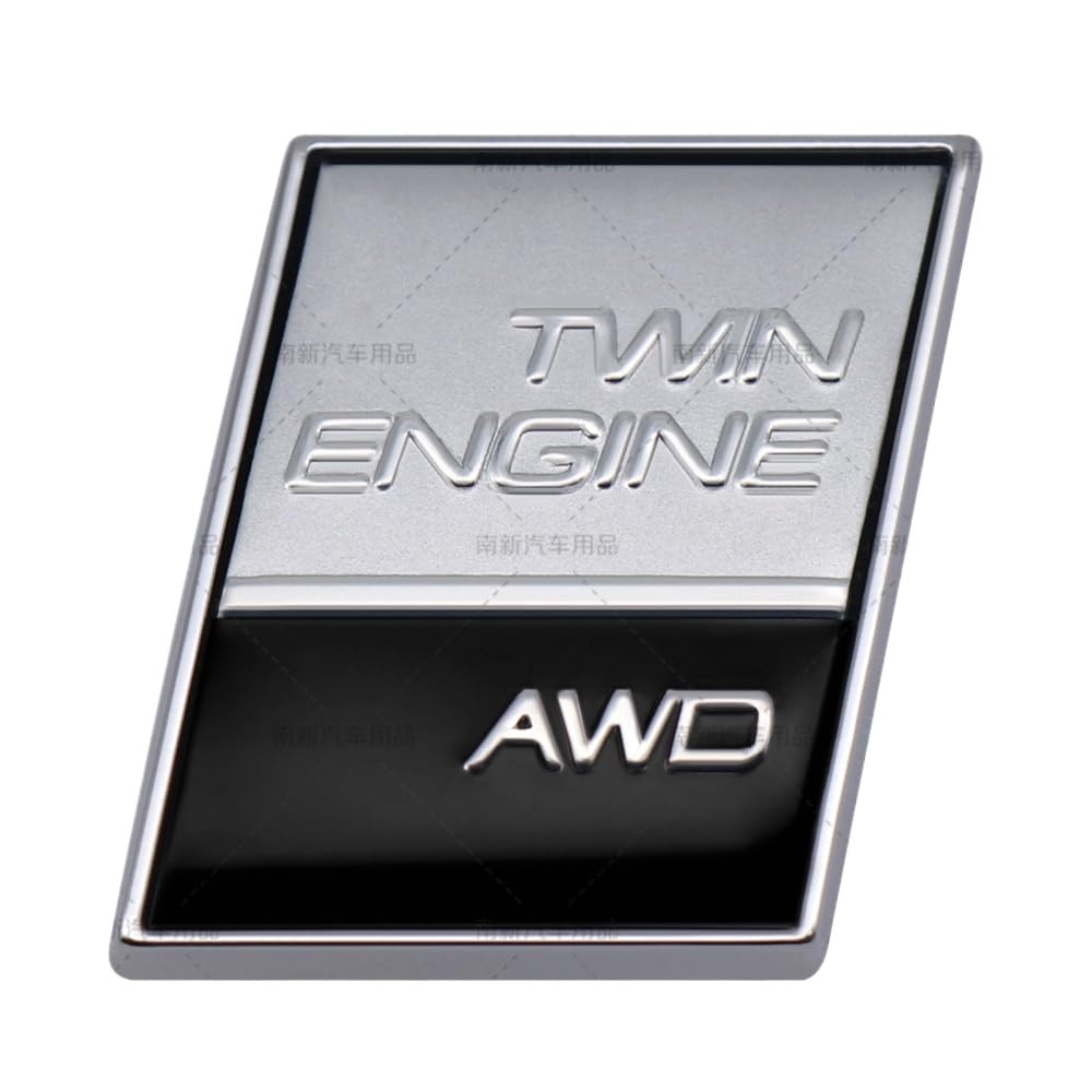 Selbstklebende Auto dick Emblem Aufkleber Heckkofferraum Ersatz für Volvo XC60 S90 XC90 S60 Polestar Abzeichen (Twin Engine AWD) von XCBW