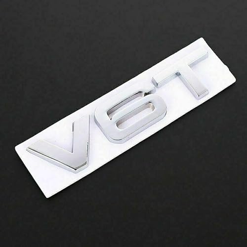 V6T Chrome 3D Metal Letters Car Auto Badge Emblem von XCBW