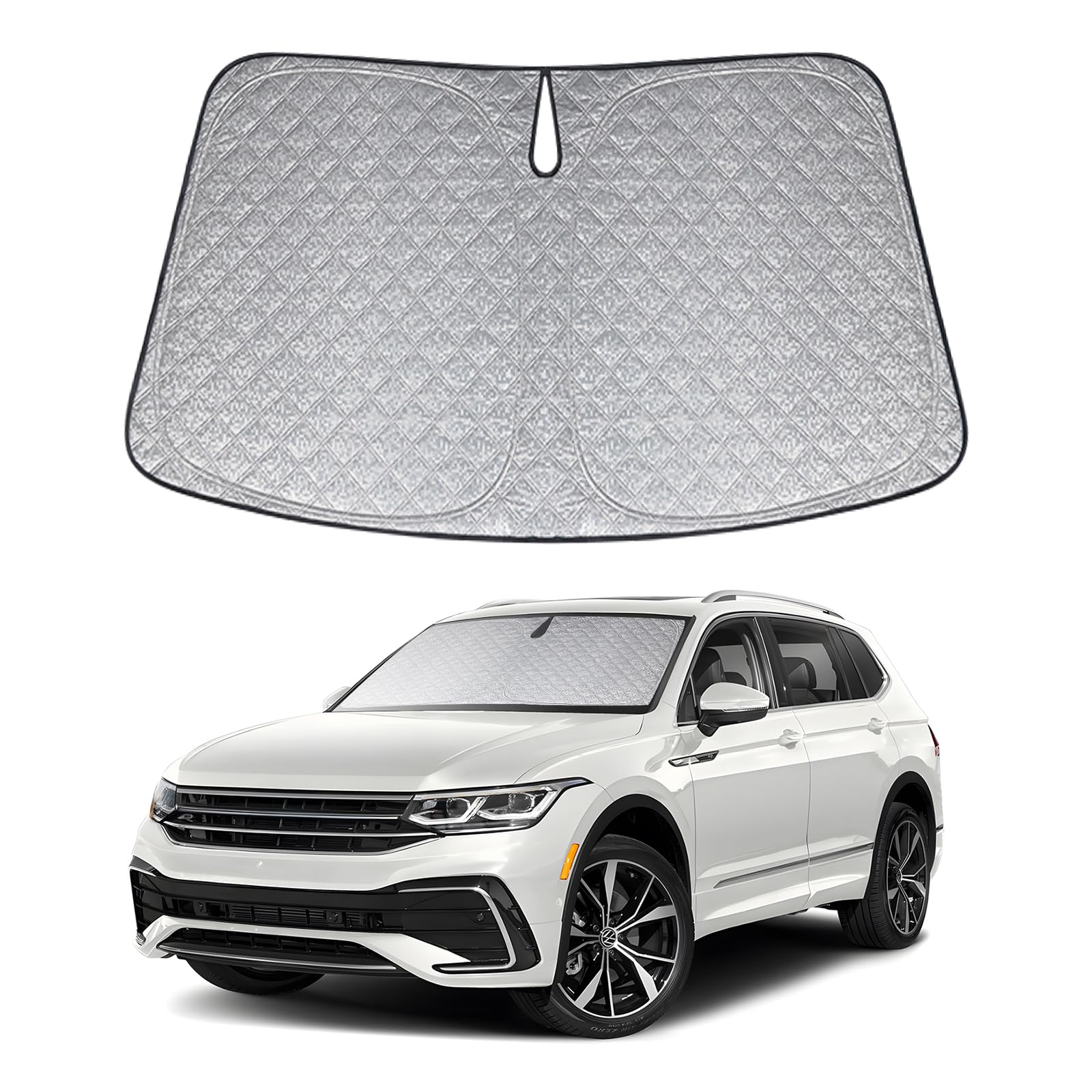 XCBYT Sonnenschutz Auto Frontscheibe Innen Kompatibel mit VW Tiguan II Allspace 2017-2024, Verdickt Sonnenblende Frontscheibenabdeckung, Faltbare Windschutzscheibe Abdeckung, UV-Schutz XCBYT Sonnenschutz Auto Frontscheibe Innen Kompatibel mit VW Tiguan II Allspace 2017-2024, Verdickt Sonnenblende Frontscheibenabdeckung, Faltbare Windschutzscheibe Abdeckung, UV-Schutz von XCBYT