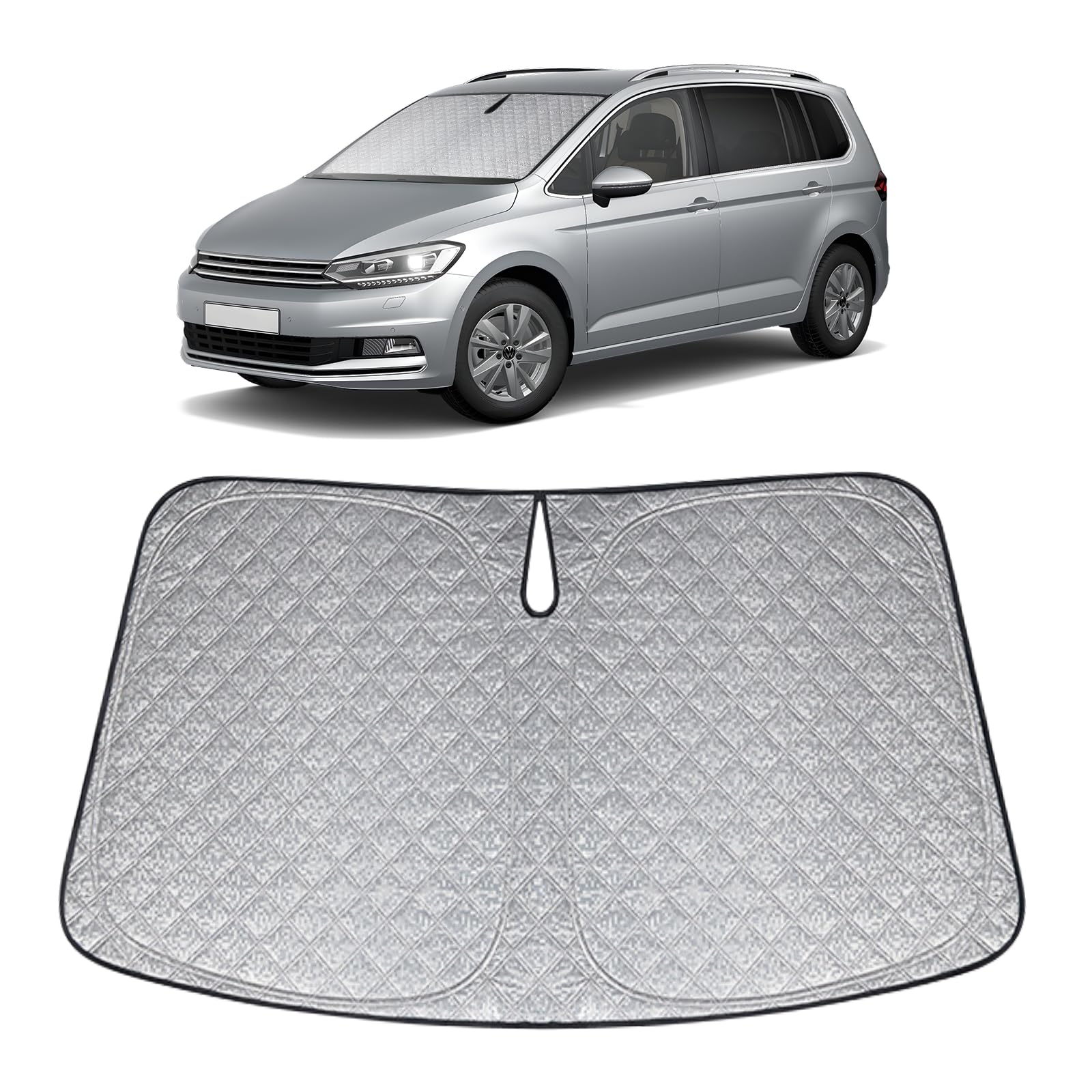 XCBYT Sonnenschutz Auto Frontscheibe Innen Kompatibel mit VW Touran 2016-2024, Verdickt Sonnenblende Frontscheibenabdeckung, Faltbare Windschutzscheibe Abdeckung, UV-Schutz XCBYT Sonnenschutz Auto Frontscheibe Innen Kompatibel mit VW Touran 2016-2024, Verdickt Sonnenblende Frontscheibenabdeckung, Faltbare Windschutzscheibe Abdeckung, UV-Schutz von XCBYT