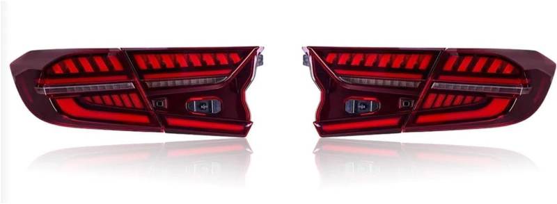 XDDHH Auto Rückleuchten Rücklicht Für Accord 10th Gen 2018 2019 2020 Autozubehör Signallicht Hinten Umkehrung Rücklicht Set Links Zubehör,A/red von XDDHH