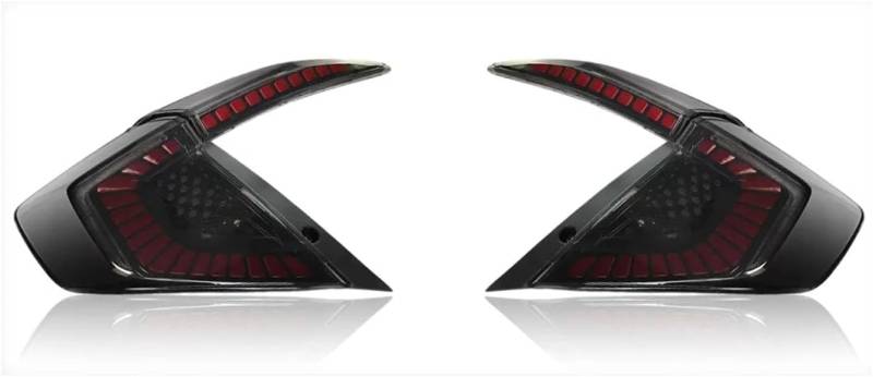 XDDHH Auto Rückleuchten Rücklicht Für Civic 10th Gen 2016-2020 Autozubehör Signallicht Hinten Umkehrung Rücklicht Set Links Zubehör,A/red Smoke von XDDHH