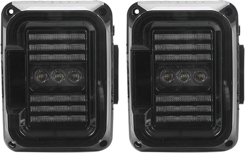 XDDHH Auto Rückleuchten Rücklicht Für Jeep Wrangler JK JKU 2007-2018 Autozubehör Signallicht Hinten Umkehrung Rücklicht Set Links Zubehör,B/black Usa Version von XDDHH