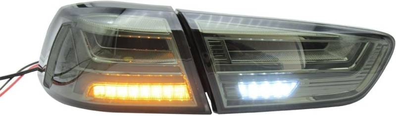 XDDHH Auto Rückleuchten Rücklicht Für Mitsubishi Lancer Evo 2008-2017 Autozubehör Signallicht Hinten Umkehrung Rücklicht Set Links Zubehör von XDDHH