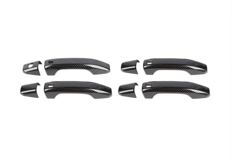 XDETGOK Außentürgriffe-Kappen Kompatibel Mit Chevrolet Für Suburban 2020 2021 2022 2023 Autotürgriffabdeckung Autozubehör Auto Außentürgriff Dekorationsschale(Carbon Fiber) von XDETGOK