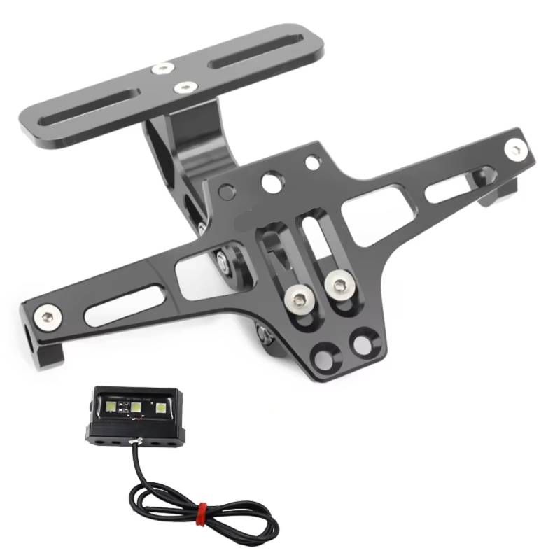 XDETGOK Kennzeichenhalter Für X4 NC700 SX Für VFR 1200/F Für XL 1000 Motorrad Heckklappe Kennzeichenhalter Für Eliminator Zubehör Ersatz- Und Upgrade-Teile(Silver) von XDETGOK