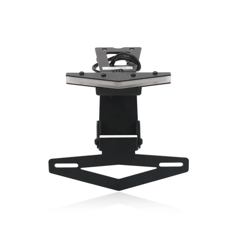 XDETGOK Kennzeichenhalter Kompatibel Mit Ducati Für Monster Für 950 Für 937 2021 2022 2023 Motorrad-Rücklichtbremse Mit Blinkerlicht Kennzeichenhalterung von XDETGOK