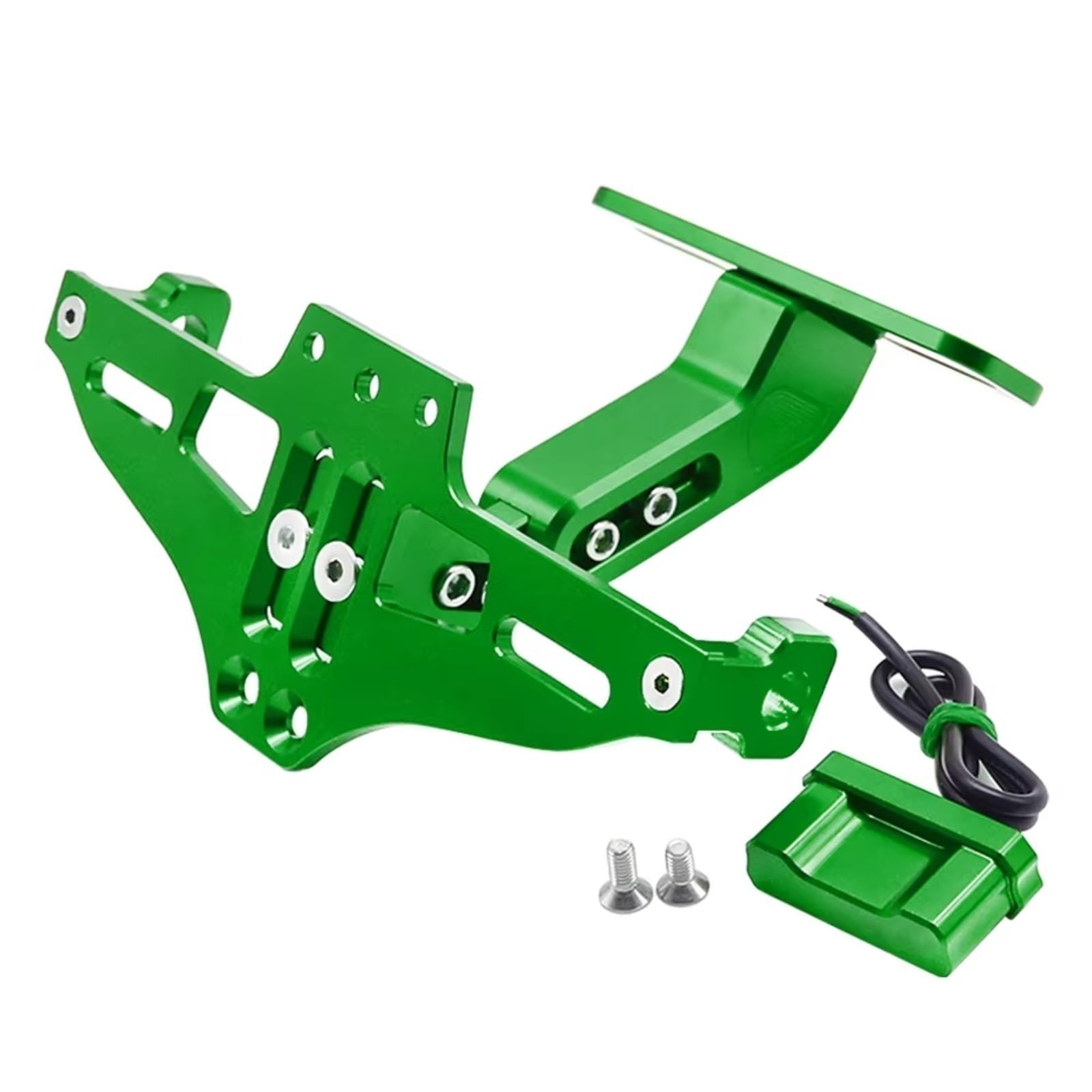XDETGOK Kennzeichenhalter Kompatibel Mit Ducati Für Monster937 Für Monster 937 SP 2021 2022 2023 2024 CNC-Motorrad-Hinterrad-Kennzeichenhalterung Halter Blinker(Green) von XDETGOK