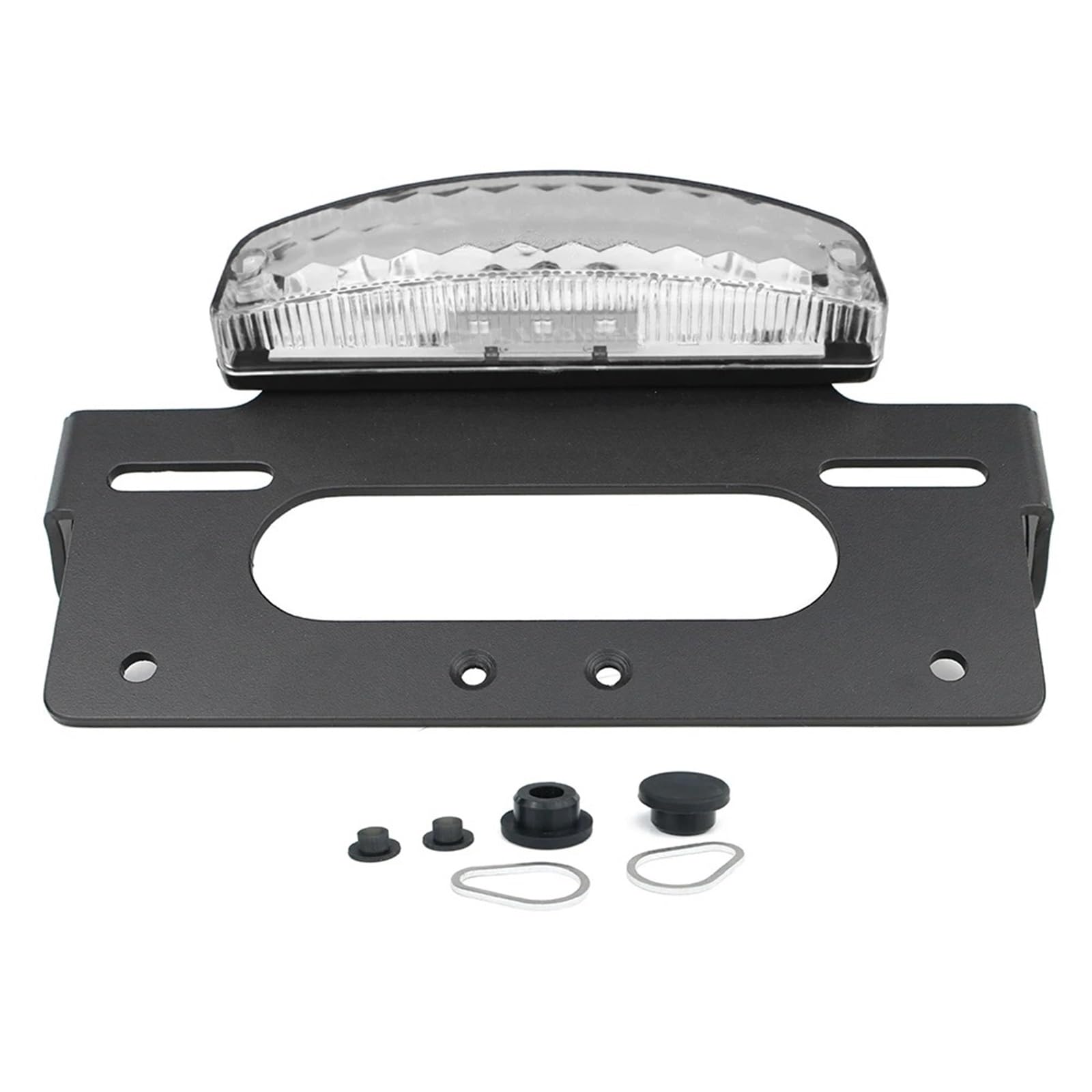 XDETGOK Kennzeichenhalter Kompatibel Mit Für KLX300 Für SM 2024 Motorrad-Hinterkotflügel-Registrierungshalterung Kennzeichenhalter Rahmenschwanz Mit Licht(Clear) von XDETGOK