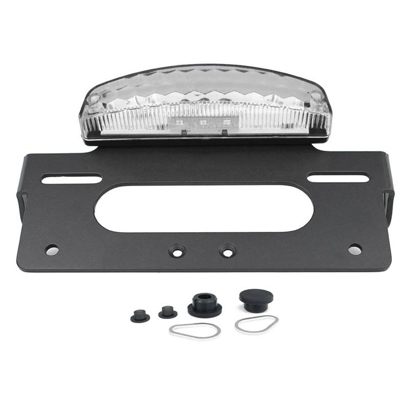 XDETGOK Kennzeichenhalter Kompatibel Mit Für KLX300 Für SM 2024 Motorrad-Hinterkotflügel-Registrierungshalterung Kennzeichenhalter Rahmenschwanz Mit Licht(Clear) von XDETGOK