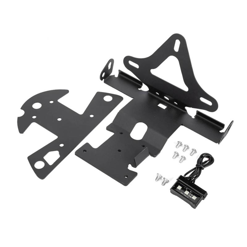 XDETGOK Kennzeichenhalter Kompatibel Mit S1000RR 2009-2018 Für S1000R 2014-2018 Für HP4 2011-2016 Motorrad-Kennzeichenhalter Heckkotflügel-Entfernungssatz Mit Licht von XDETGOK