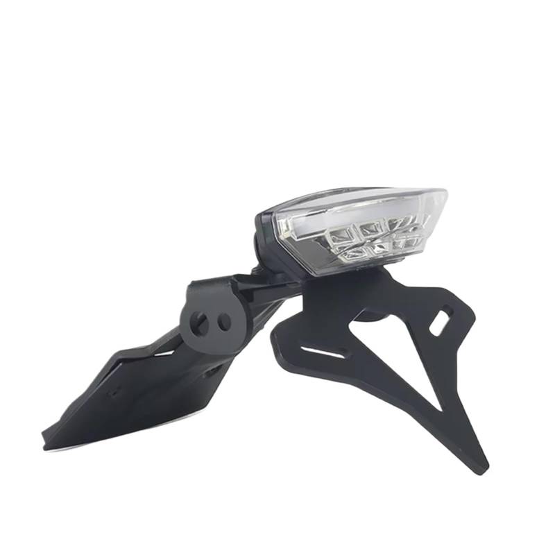 XDETGOK Kennzeichenhalter Kompatibel Mit Suzuki Für GSX8S 2023-up Motorrad Hinten Short Tail Stock Kennzeichenhalter Reitstockhalterung Integriert(Silver) von XDETGOK