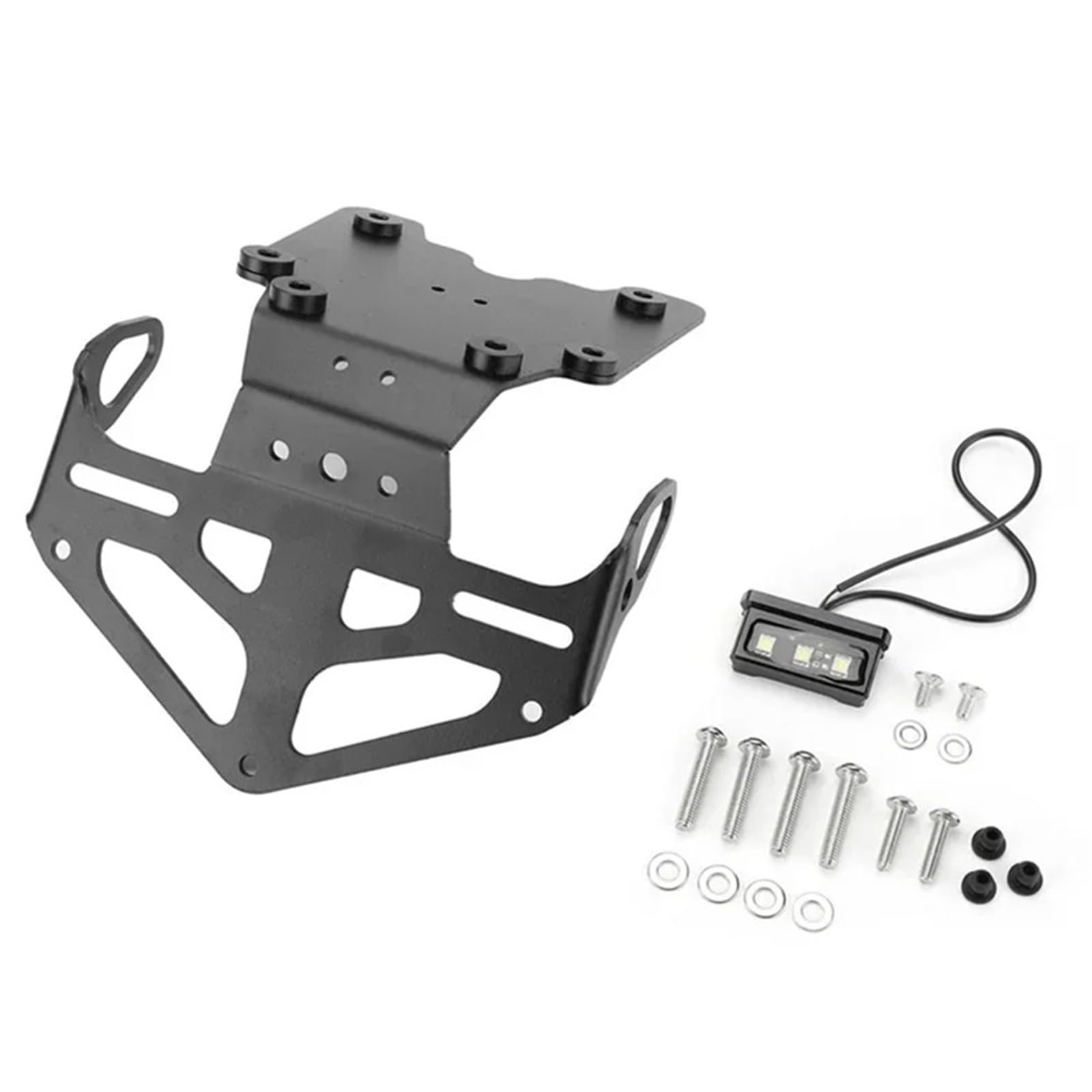 XDETGOK Kennzeichenhalter Kompatibel Mit Tenere Für 700 2019-2023. Universeller Motorrad-Kennzeichenhalter, Heckklappe Mit Lichtersatz(License Plate Holder) von XDETGOK