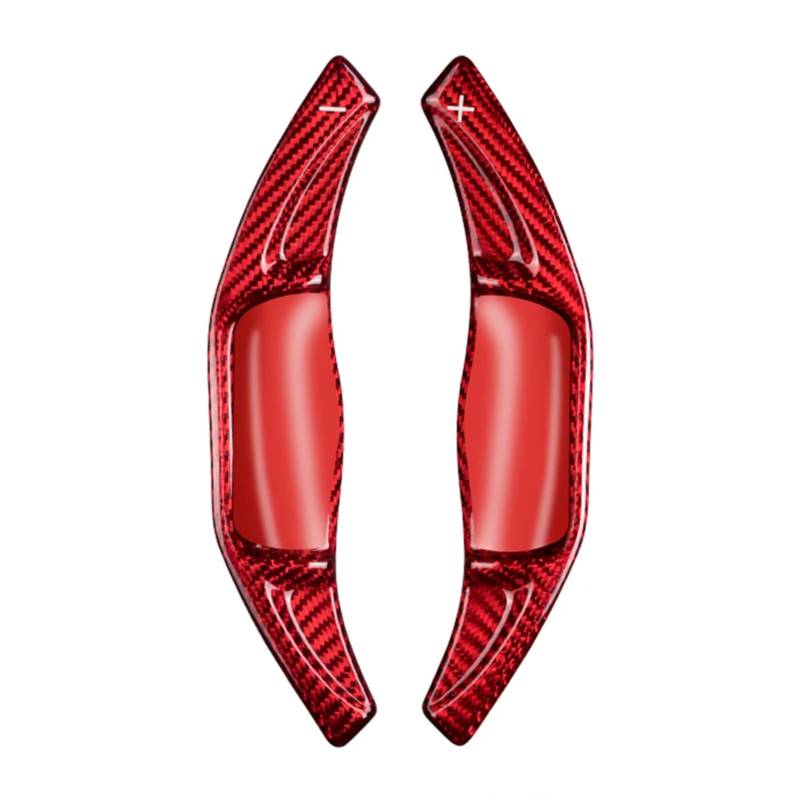 XDETGOK Lenkradpaddel Kompatibel Mit Toyota Für Corolla 2019 2020 Für Rav4 2020 Carbonfaser-Lenkrad-Schalthebel-Verlängerungen Schaltwippen Auto-Universal-Picks(Red) von XDETGOK