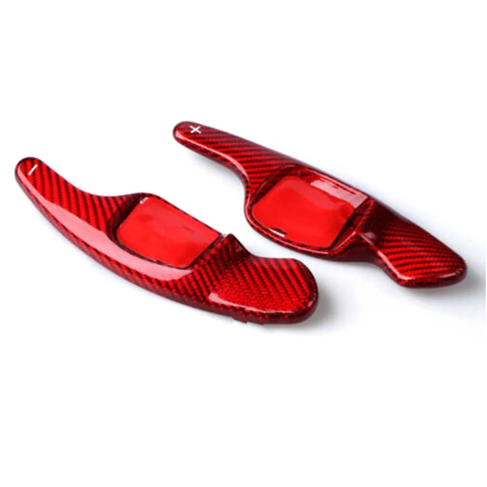 XDETGOK Lenkradpaddel Kompatibel Mit VW Für Passat B8 GT 2015 2016 2017 2018 2019 Upgrade Der Lenkrad-Schaltwippenverlängerung Aus Echtem Carbon(Red) von XDETGOK