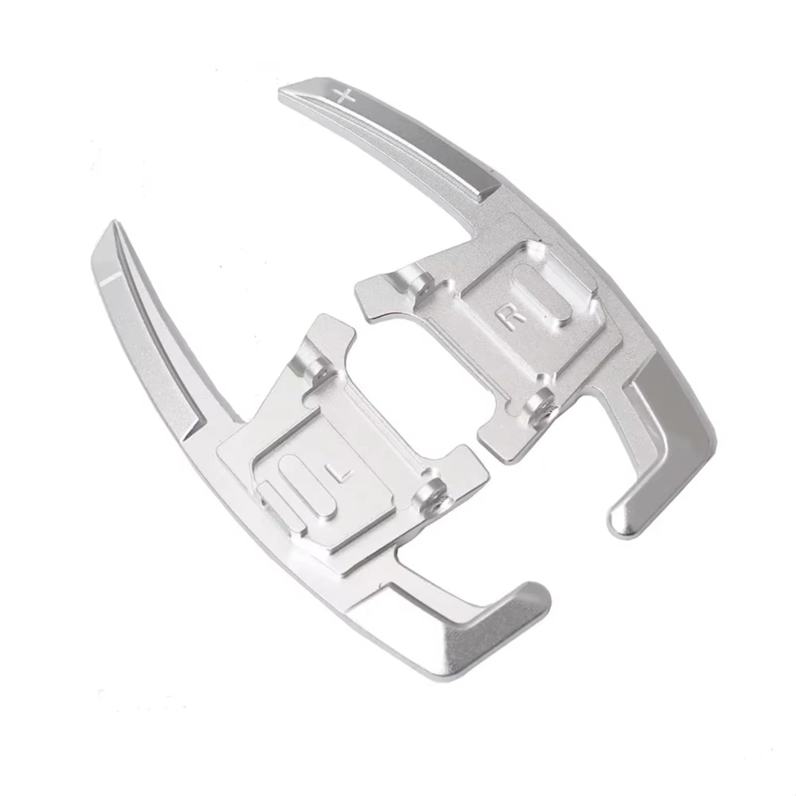 XDETGOK Lenkradpaddel Kompatibel Mit VW Für Scirocco 2015 2016 Für Tiguan Für Rline 2019 Auto-Aluminium-Lenkrad-Schaltpaddel-Verlängerungsteile Zubehör Zusammenbauen(Silver) von XDETGOK