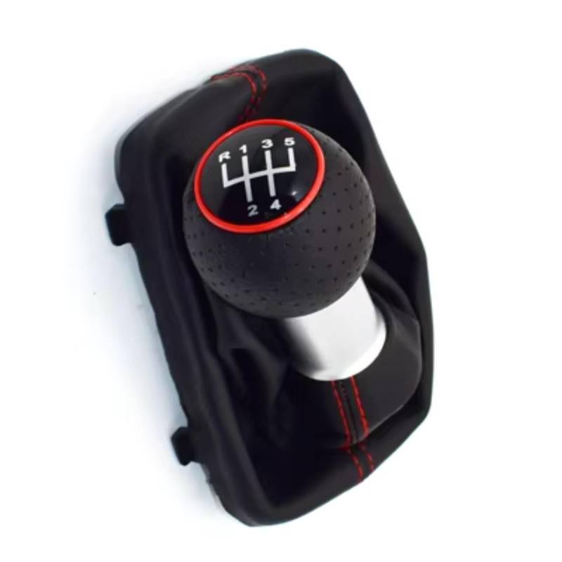 XDETGOK Schaltknäufe Kompatibel Mit A3 S3 2001 2002 2003 Auto-Styling 5 6 Für Geschwindigkeit 12 Mm Auto-Schaltknauf Hebel Stick Griff Schalthebel Adapter Teile Gamasche Kofferraumabdeckung(5Speed) von XDETGOK