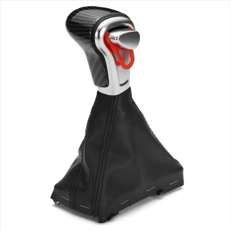 XDETGOK Schaltknäufe Kompatibel Mit A6 C6 2006–2011 Für Q7 2006–2015 Car-Styling-Schaltknaufkopf Mit Innerer Schalthebelabdeckung Und Zurrgurten Schutzabdeckung Schalthebelgriff von XDETGOK