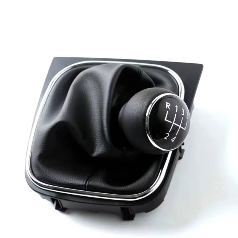 XDETGOK Schaltknäufe Kompatibel Mit VW Für Golf 5 V Für MK5 Für MK6 R32 2004 2005 2006 2007 2008 2009 2010 2011 2012 2013 2014 5 6-Gang-Automatik-Schaltknauf-Schaltadapter(5-Speed) von XDETGOK
