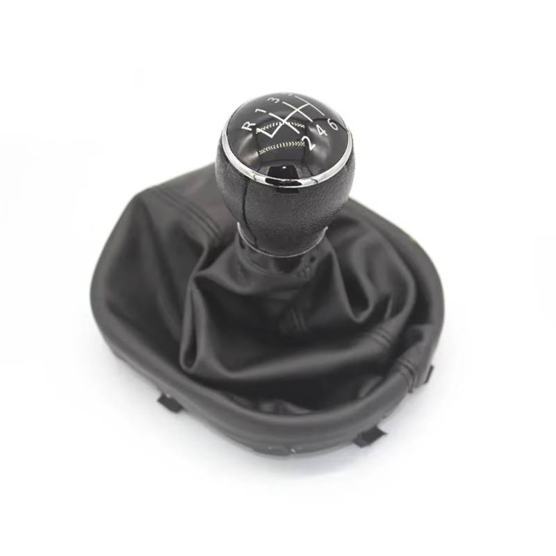 XDETGOK Schaltknäufe Kompatibel Mit VW Für Touran Für Caddy Für MK2 2003–2015, 5- Und 6-Gang-Gamaschenabdeckung Schaltknauf Automatischer Schaltknauf Schaltadapter(6-Speed) von XDETGOK