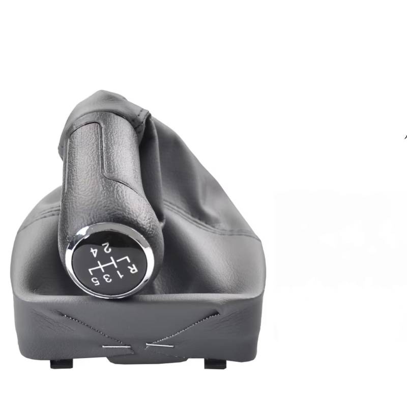 XDETGOK Schaltknäufe Kompatibel mit VW für Polo für 9N für 9N2 2002 2003 2004 2005 2006 2007 2008 2009 Schaltknauf Schalthebelmanschette Automontage(Gray) von XDETGOK