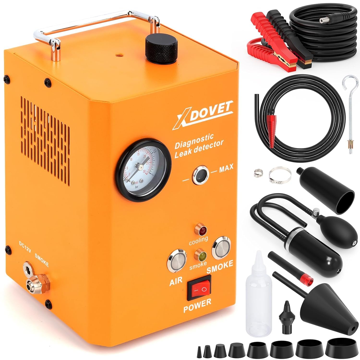 XDOVET Rauchmaschine KSD201 Pro – Automatik EVAP Rauchleckendetector mit integrierter Luftpumpe, Drucksensor, Emissionsvakuum-Abluft-Rauchtester – Werkzeugset für Autos XDOVET Rauchmaschine KSD201 Pro – Automatik EVAP Rauchleckendetector mit integrierter Luftpumpe, Drucksensor, Emissionsvakuum-Abluft-Rauchtester – Werkzeugset für Autos von XDOVET