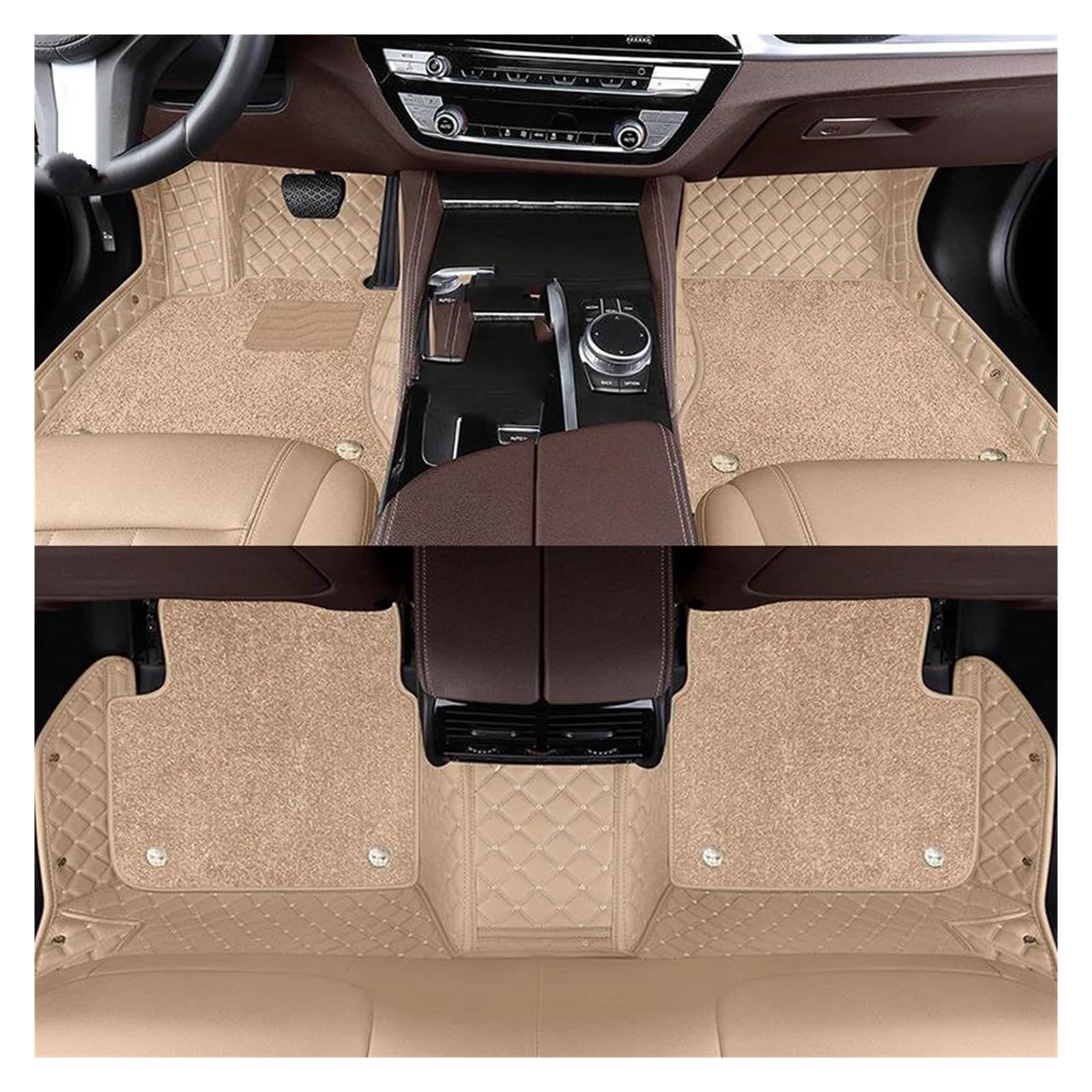 Autofußmatten LHD Für Chevy Für Aveo 2011 2012 2013 2014 2015 2016 2017 Auto Antifouling Fußmatten Zubehör Autoteppiche(Beige) von XDXLBGDGAN