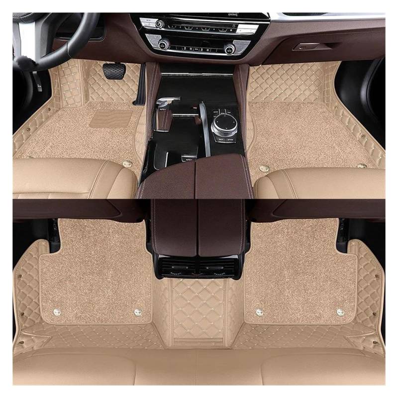 Autofußmatten LHD Für Chevy Für Aveo 2011 2012 2013 2014 2015 2016 2017 Auto Antifouling Fußmatten Zubehör Autoteppiche(Beige) von XDXLBGDGAN