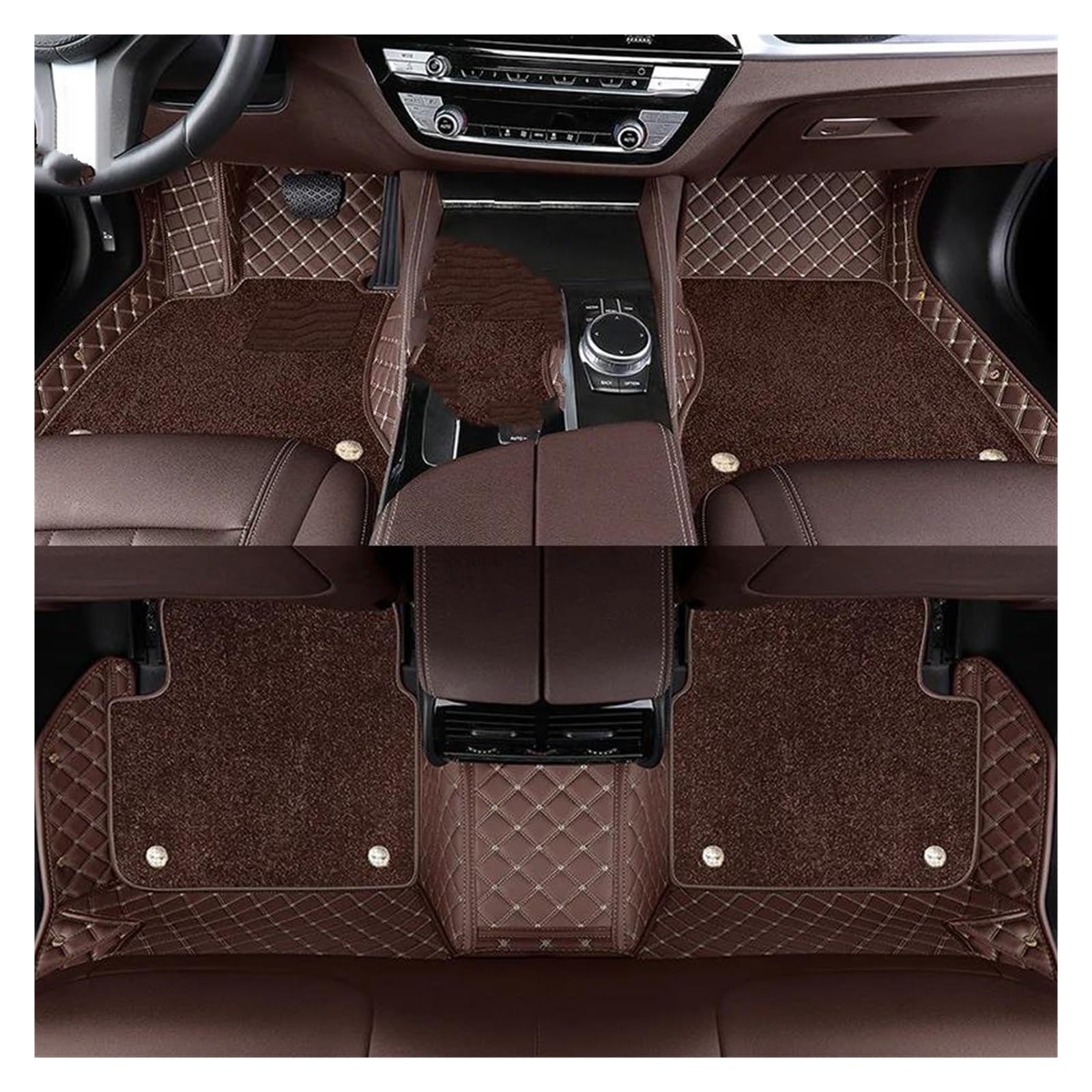 Autofußmatten LHD Für Chevy Für Aveo 2011 2012 2013 2014 2015 2016 2017 Auto Antifouling Fußmatten Zubehör Autoteppiche(Coffee) von XDXLBGDGAN