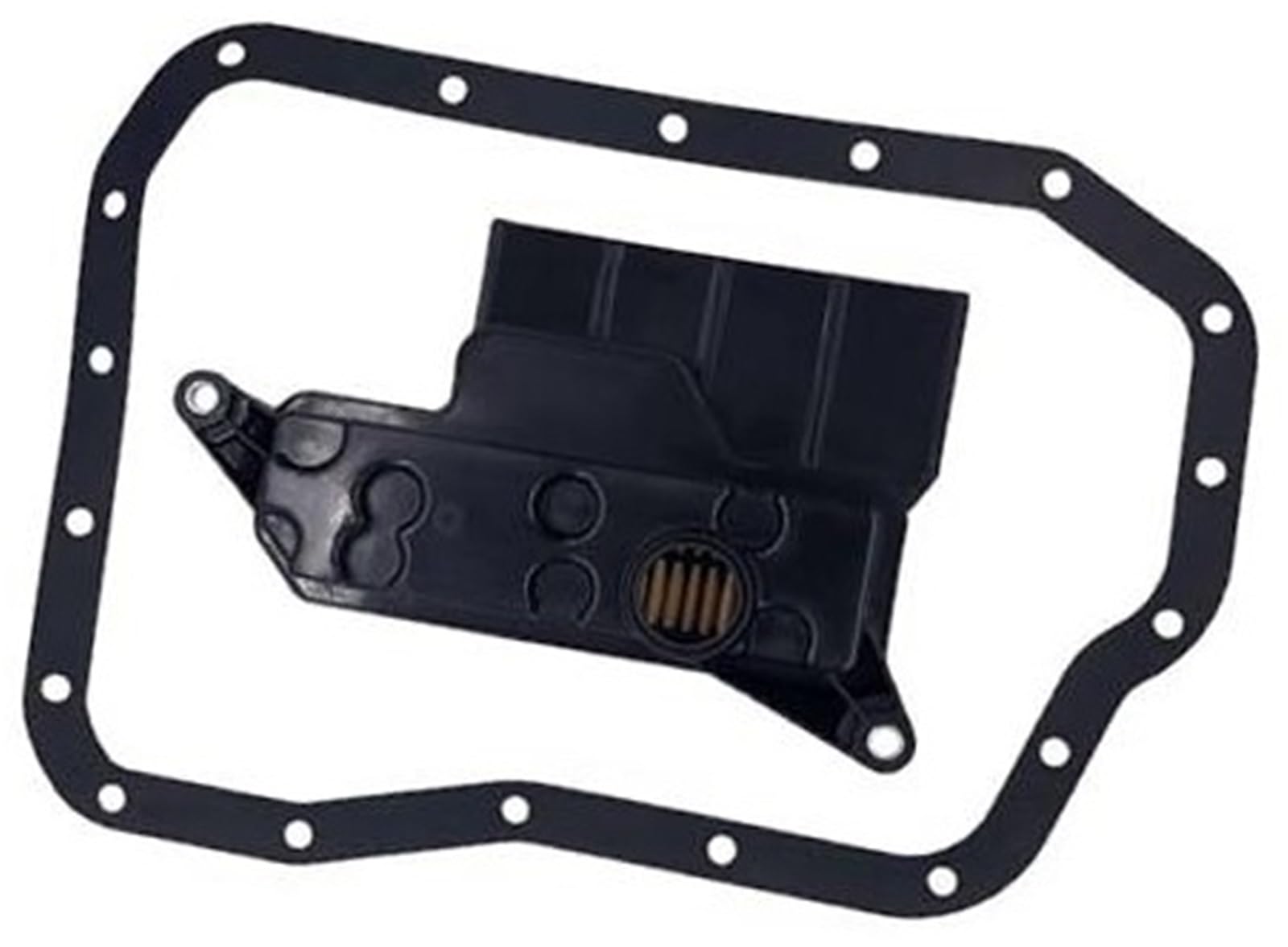 Dichtungssatz für Automatikgetriebewanne, XEBRAD Automatikgetriebefilter-Ölwannen-Dichtungssatz 35330-33050 35330-48020 Getriebefilter-Dichtungskühler(BLACK 35330-48020) von XEBRAD