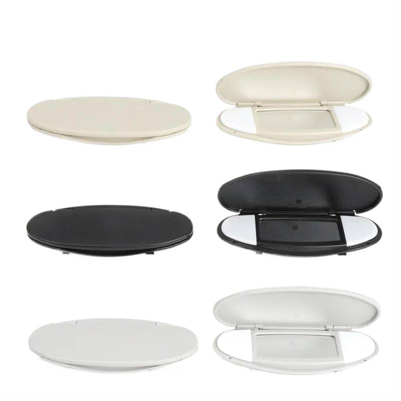 XEBRAD, for, Auto-Sonnenblenden-Spiegelabdeckung, Schminkspiegelabdeckung, for Mini, Cooper R55 R56 R57 R59 R60 2007-2014, Innenraum 2007-2014 Sonnenblenden-Spiegelabdeckung(Black) von XEBRAD