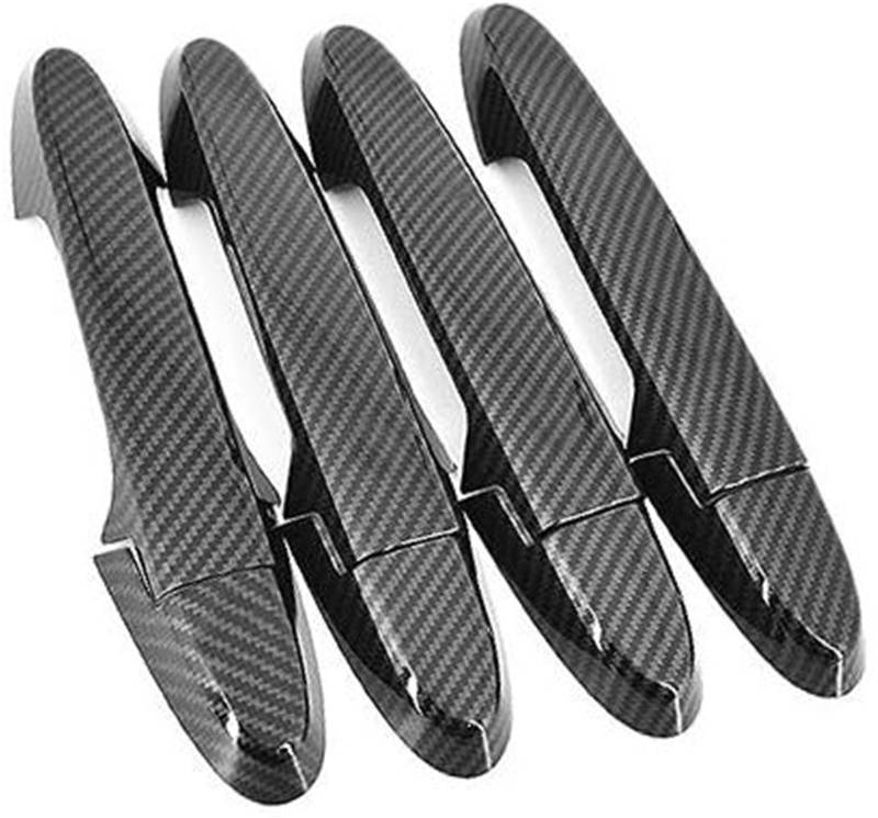 XEBRAD, for Jazz, 2014 2015 2016 2017 2018 2019 2020 Kohlefaser-Chrom-Auto-Seitentürgriffabdeckung Autotürgriffabdeckung(Black Carbon 0 Buttons) von XEBRAD