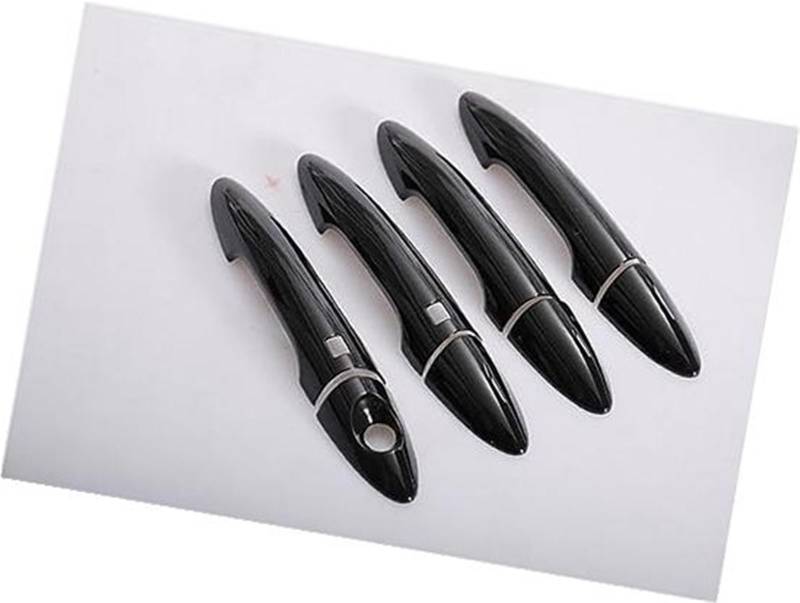 XEBRAD, for Kia, Rio 3 Rio3 K2 2011–2016, glänzende Kohlefaser-Autotürgriffabdeckung, Zierleiste Autotürgriffabdeckung(Black 2 Buttons) von XEBRAD
