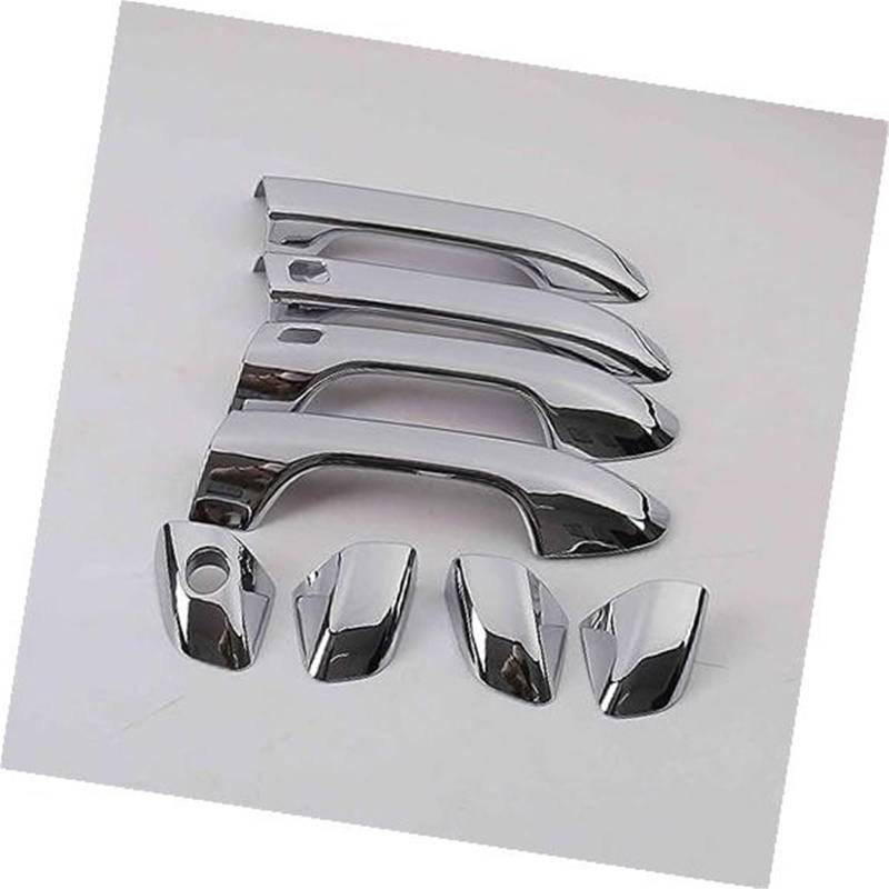 XEBRAD, for Kia, Sportage QL KX5 2016-2020 Kohlefaser-Chrom-Autotürgriffschalenabdeckung Autotürgriffabdeckung(Black S 1key 2buttons) von XEBRAD