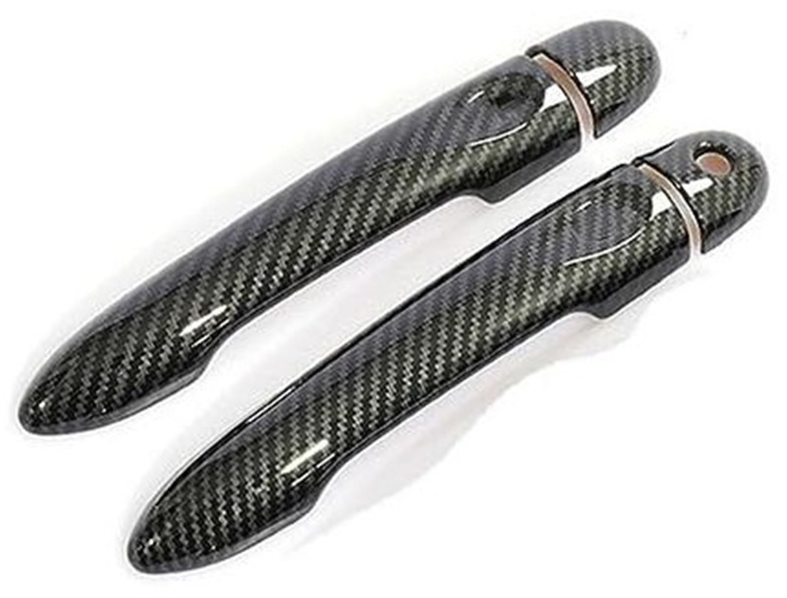 XEBRAD, for Renault, Clio IV Clio 4 Lutecia 2012–2019, glänzende Kohlefaser-Autotürgriffabdeckung 2013 2014 2015 Autotürgriffabdeckung(Black Carbon 1key 0 Button) von XEBRAD