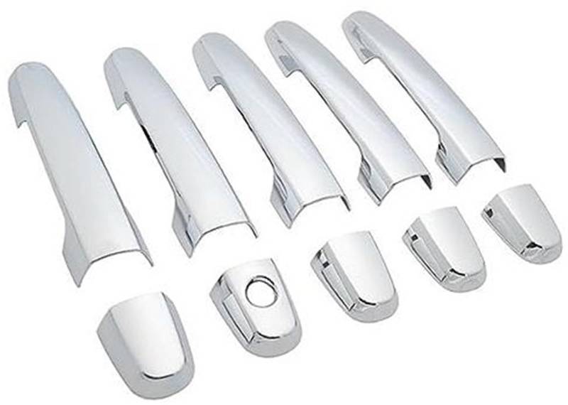 XEBRAD, for Toyota, for RAV4, RAV 4 2006 2007 2008 2009 2010 2011 2012 2013 Autotürgriffabdeckungen aus glänzendem Chrom Autotürgriffabdeckung(Silver 0 Button) von XEBRAD