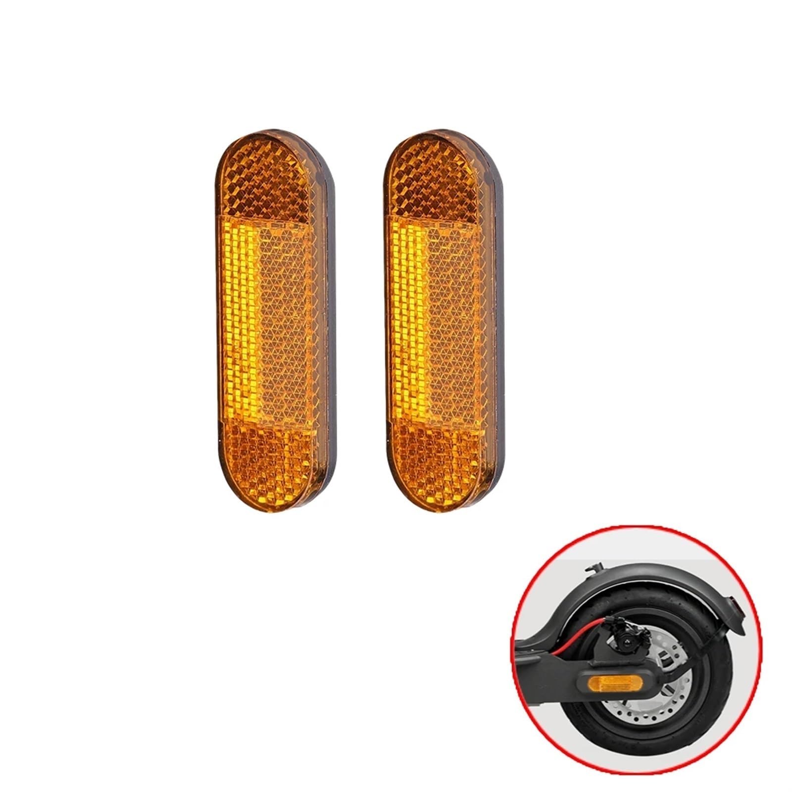XEBRAD 1/2/4 Stück Radkappen-Schutzhüllen for nachtreflektierende Nachtaufkleber for Elektroroller, for Xiaomi, Mi M365 Pro 2 Reflektorschale für Elektroroller(2pcs Wheel Cover E) von XEBRAD